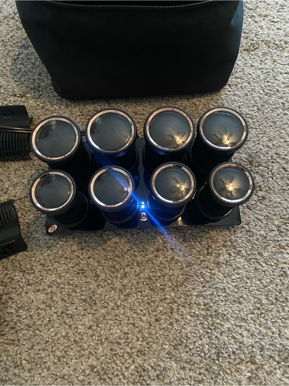 T3 Black Heated Rollers Set with Rose Gold Accents - Picture 11 of 12